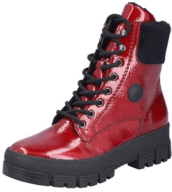 Rieker Bottes de motard Y0220 pour femme, rouge, 36 EU, rouge, 36 EU