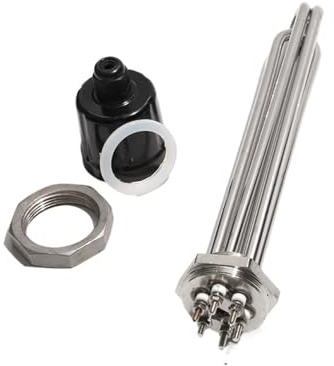 Vqxmhrpw Calentador De Agua Eléctrico De Inmersión con Rosca DN32, 380 V, SUS304, Resistencia De Cocción De 4,5 KW, 6 KW, 9 KW Y 12 KW.(B,380V DN32_6KW 250MML)