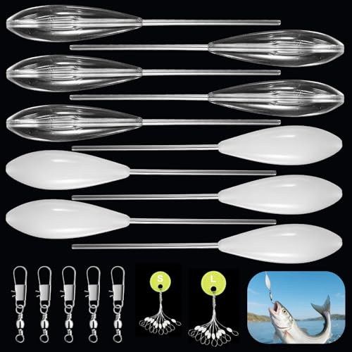 QingWing 25 Piezas Sbirolino(6g,8g,10g,15g,20g) Bobber de Fundición Pesca