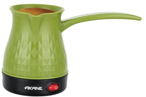 KESOTO Cafetera Turca Eléctrica, Hervidor Antiescaldaduras, Cafetera para Restaurantes Y Camping, Verde, Individual