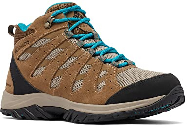 Columbia Redmond 3 Mid WP, Botas Montaña De Senderismo Y Trekking, Mujer, Verde (Khaki II/Sea Level), 37 EU