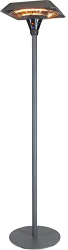 Kettler Kalos Universal Heater - Floor Standing Electric Patio Heater - Double Frost Halogen heater - 3 Heat Settings & Remote Control included