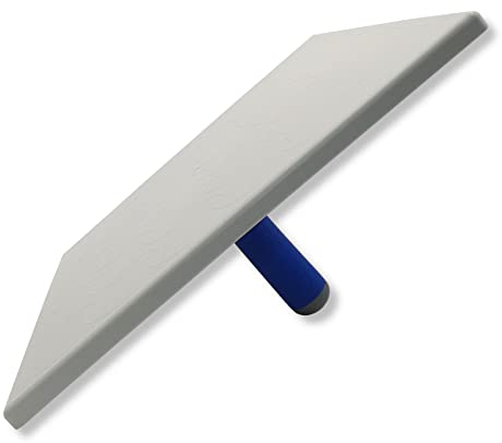 DEWEPRO® Putzplatte 33x33cm - Fugplatte - Gipsmörtelplatte aus Kunststoff mit 2-Komponenten-Handgriff, Werkzeug zum großflächigen Verputzen und Verfugen