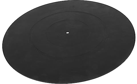 Plattenspieler-Slipmat, 12-Zoll-Schallplatten-Gummimatte, Antistatisch, Vibrationsfest, Weiches Gummi-LP-Plattenspieler-Pad, für Phonographen-LP-Plattenspieler, Schwarz