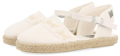 GIOSEPPO Espadrilles Blancas Estilo Alpargata con Bordado Y Detalles EN Yute para NIÑA Y NIÑO COMITINI