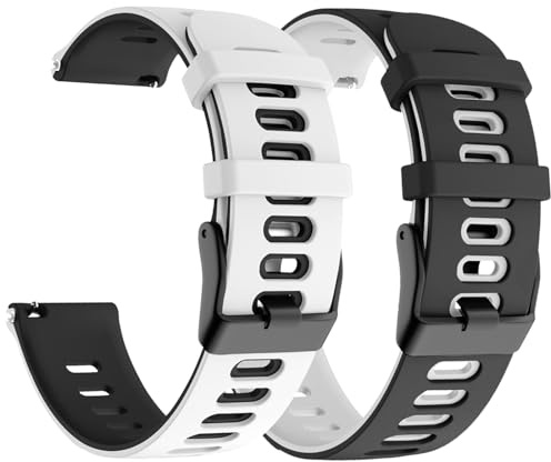 RoYiio silikonarmband för stötdämpningsbredd 20 mm, 22 mm, bekvämt vattentätt, sport ersättningsarmband armband för kvinnor män