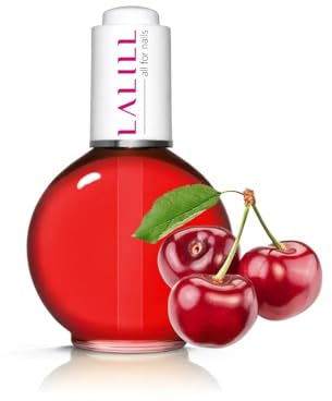LALILL Aceite de Cutículas 75ml - Cereza - Vegano - Tratamiento para Uñas y Cutículas - Con Pipeta - Para Uso Doméstico y Profesional
