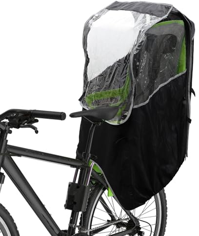 A ABSOPRO Copertura Impermeabile Per Seggiolino Bici 1 Pz PVC Nero