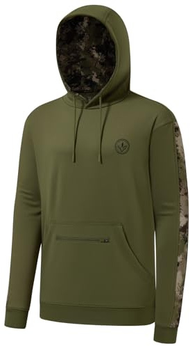 Bassdash Hombre Sudadera con Capucha de Terciopelo Midweight Impermeable Rendimiento Sudadera al Aire Libre de Pesca