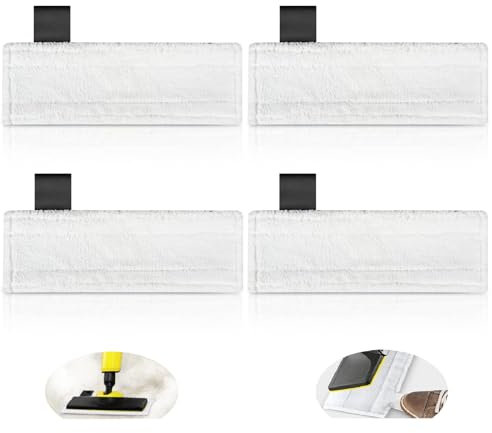 Xiciki Ersatztücher für Kärcher - 4 PCS Waschbare Dampfreiniger Tücher für Kärcher SC2, Kärcher SC3, Kärcher SC4, Kärcher SC5, Dampfreiniger Ersatztücher für Kärcher, Zubehör für Kärcher Dampfreiniger