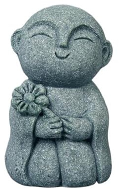 SEEK RARE Mini Monk Buddha Statue Sandstone Statues Zen Monk Praying Statue Sculptures for Wealth Good Luck Feng Shui Decor Home Fish Tank Aquarium Garden (Style 5)