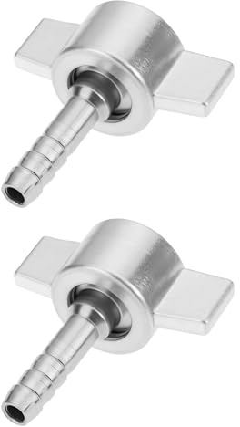eMagTech Dado Ad Alette M16x1,5 Da 2 Pezzi Con Rondella In Gomma Per Connettore Tubo Flessibile Da 6 Mm Per Raccordo Di Gonfiaggio Pneumatici