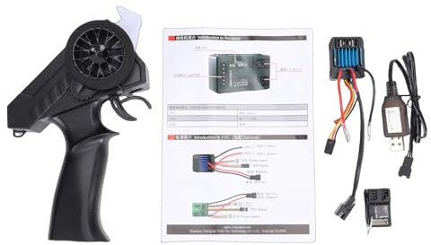 Funien RC-tillbehör 2,4Ghz 2-kanals Fjärrkontroll Exakt Kontroll, Signalljusindikator, Kompatibel för Bilar Båtar Tankar