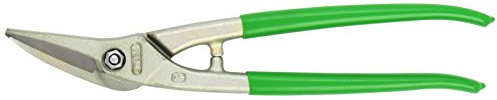 Stubai 270011NRGR Nirolook höger kombination plåtsax med PVC-belagda handtag, grön/silver, 280 mm