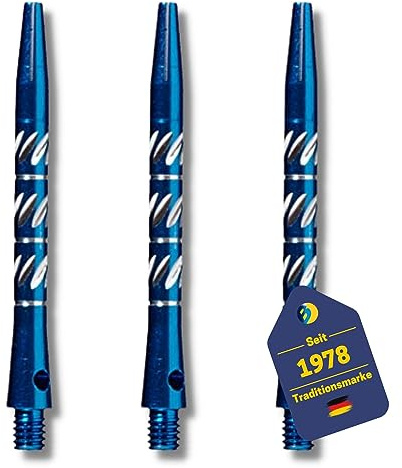 BEST SPORTING Dart-Schäfte Aluminium I 3 Dart Shafts rot, blau oder schwarz I Soft & Steeldart Zubehör I robuster Dart Shaft I Dartpfeile Zubehör für Profis & Anfänger I Darts Schäfte