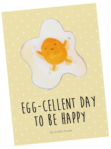 Mr. & Mrs. Panda Postkarte Spiegelei Ei - Geschenk, Lustige Sprüche, Fotokarte, Schön, Tag, Ansichtskarte, Liebe, Ansichtskarten, Grußkarte, Glücklich, Postkarten