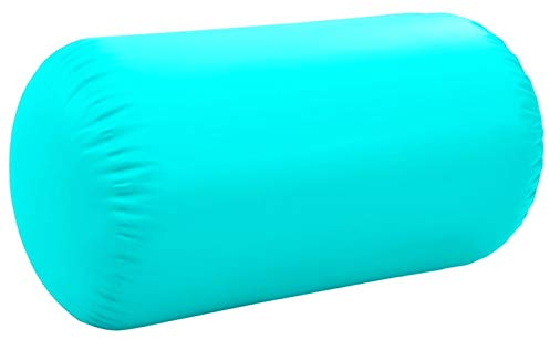 Tidyard Aufblasbare Gymnastik-Rolle mit Pumpe Aufblasbare Luft Rollen, Yoga Gymnastic Zylinder, Gym Air Barrel, Airtrack Übung Spalte 120x75 cm PVC Grün