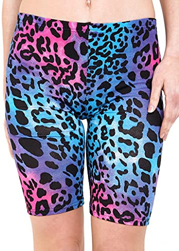 Crazy Girls Womens Cycling Shorts, Multi Leopard, SM (UK 8-10)