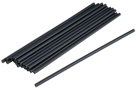 Tasty Pajitas reutilizables de plástico (20 unidades) – Sostenibles y reutilizables – Ideal para cócteles y bebidas – Pajitas grises de calidad PP Premium Gris