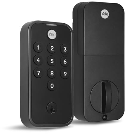 Yale Black Code Keypad Deadbolt Front Door Lock for Keyless Entry, YED210-NR-BSP