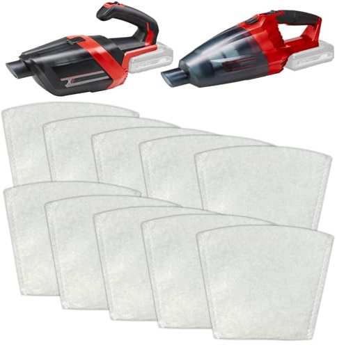 beaufan 10er-Pack Filterbeutel Kompatibel mit Einhell Power X-Change TE-VC 18 Li-Solo & TE-HV 18/06 Li-Solo Kabelloser Handstaubsauger