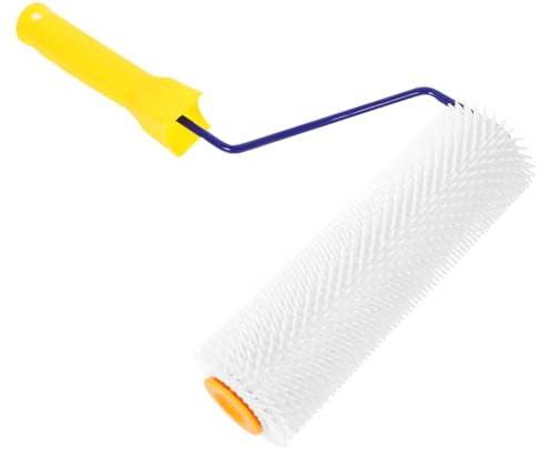 CLISPEED Rodillo De Púas Para Ventilación y Nivelador Autonivelante 9 Pulgadas 23 Cm Púas De 14 Mm Material Resistente Para Pintura Epoxi y Pisos Cemento Color Aleatorio