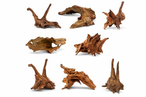 Azil Natural Driftwood Root Mix - 2 lb (13''-17'') Perfect Aquarium Decoration! Ideal for Fish Tanks, Freshwater Aquariums, terrariums, aquascaping, hardscaping,Aquatic Plants. (Driftwood 9'' - 12'')