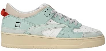 D.A.T.E. TORNEO Bicolor W401-TO-BC-WW Sneakers Donna in Pelle Colore Bianco - Acqua (Bianco Acqua, Sistema Taglie Calzature EU, Adulto, Numero, Media, 41)