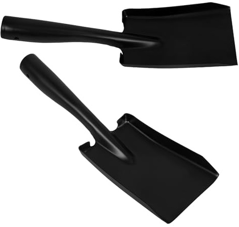 GARVALON 2 pezzi Pala Cenere in Acciaio Resistente Mini Paletta Carbone per Stufa e Braciere Attrezzi Giardino Multifunzione per Raccolta Cenere Interna ed Esterna Design Compatto