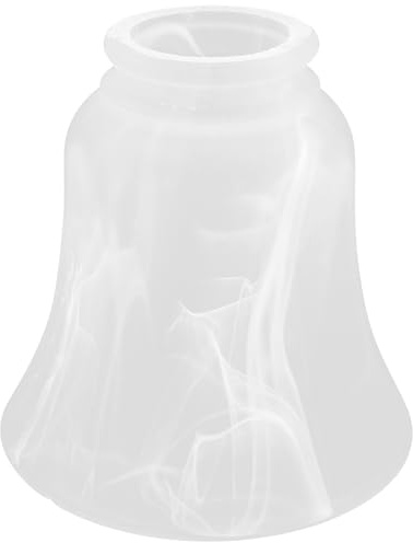 KJHBV Pantalla de Lámpara de Vidrio Blanco para Lámparas Colgantes Bordes Redondeados y Diseño Delicado, Accesorio Ligero Adecuado para Iluminación de Hogar
