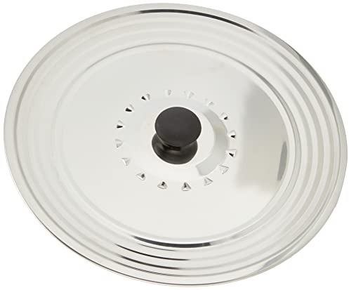 Crealys 512700, Couvercle Inox anti-projection pour grande casserole diam. 28 à 32 cm - avec trous vapeur, Argent