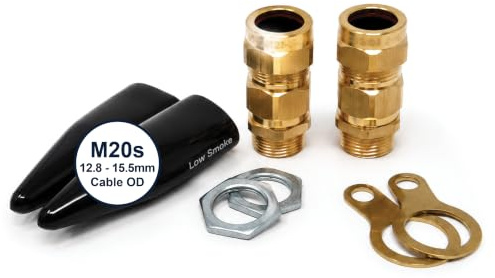 Kit of 2 CW20s Cable Glands for SWA Armoured Cable (Suitable for Outdoor Use) Ideal for Use with Outdoor Sockets and Junction Boxes (M20s)
