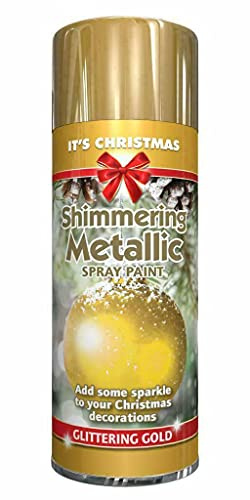 PaulStore 2x Spray Paint Aerosol Primer Matt Gloss Metallic Chalk Glitter Wood Metal Plastic (Gold)