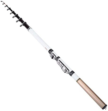 Canna da pesca, canna da pesca telescopica portatile da viaggio canna da pesca rotante in fibra di carbonio adatta per adulti e bambini(2,7 m)