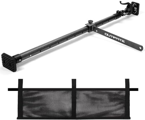 OUTIMATE Cargo Bar for Pickup Truck Bed Expands from 40 to 70 IN with 200 LB Bearing Capacity, Comes with 1 Cargo Net Organizer, 1 Divider Bar