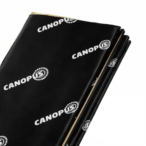 CANOPUS Professionnel Auto Adhésif Isolation Phonique Voiture, Tapis Insonorisant en Butyle, 50 mil, 18 sqft, Lot de 9 Feuilles, Tapis Insonorisant pour Voiture, Coffre, Porte, Sol et Plafond, Noir