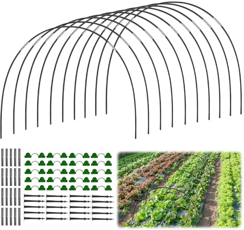 YEJAHY Lot de 30 tunnels de plantation, pneus de serre, tunnel en film, arche pour plate-bande surélevée, tunnel de jardin, pneus de jardin, plate-bande surélevée, cerceaux de serre, tunnel de serre