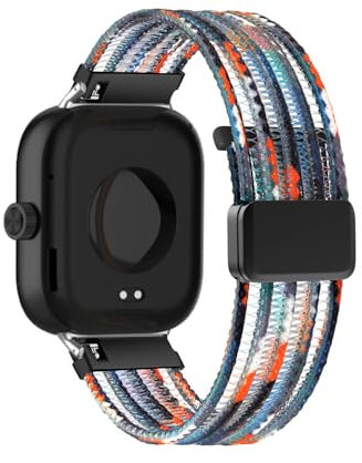 Magnetisch Armbänder für Xiaomi Mi Band 9 Pro Armband, Atmungsaktiv Elastisches Stoff für Damen Herren Verstellbare Ausschnitt Sport Ersatzarmband Kompatibel mit Xiaomi Mi Band 9 Pro Uhrenarmband (3)