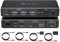 FQuanmap HDMI KVM Switch 2 PC 1 Monitore 4K@60Hz USB C KVM Switch HDMI 2 Port für 1 Laptop 1 Desktop Share 1 Monitor Tastatur Maus Festplatten Drucker Support 100W Laden für Laptop