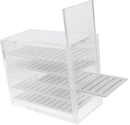 VICASKY Scatola Portaciglia Acrilico Trasparente Strati Organizer per Extension Falsi per Casa Design e Compatto per Makeup e Accessori Cosmetici