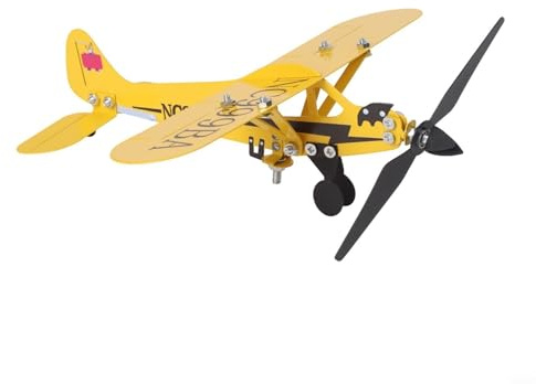 EffiFish Vana meteorológica de aviones de metal, indicador de dirección del viento, decoración de patio al aire libre, veleta amarilla, 20 x 18 cm, paleta meteorológica