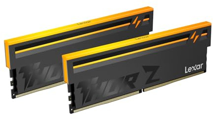 Lexar Thor Z Series RGB DDR5 RAM 32GB Kit (2x16GB) 6000 MHz, DRAM 288-Pin UDIMM Desktop-Speicher, Hochleistungs Gaming Computerspeicher unterstützt Intel XMP 3.0/AMD Expo, On-die ECC, 1.35V
