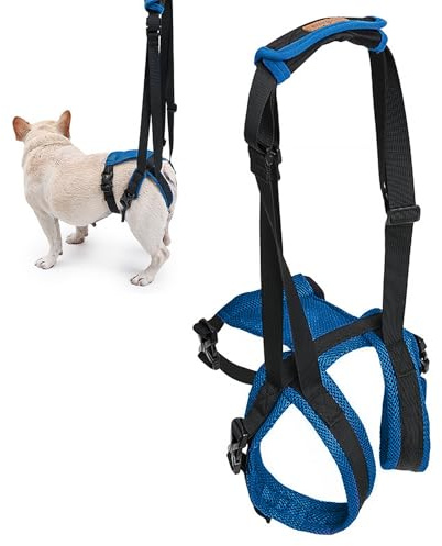 MIGHTYDUTY Dog Lifting Harness for Rear Leg, Adjustable Breathable Pet Support Sling with Lift Handle for Elderly, Disabled, Loss of Stability Dogs M