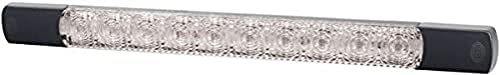 HELLA 2BA 980 888-011 Blinkleuchte - Strip Lamp - LED - 12V - Anbau/Schraubanschluss - Lichtscheibenfarbe: glasklar - Kabel: 2500mm - Stecker: offene Kabelenden - hinten - Menge: 1