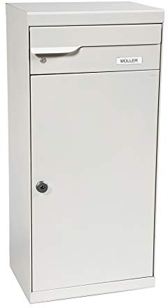 MEFA by Renz Paketbriefkasten Fuego 991 (Farbe grauweiß, Postkasten mit Schloss, Größe 1094x511x390 mm) 991051M