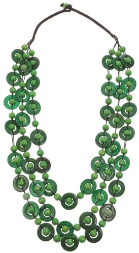 VALICLUD Guscio di Noce di Cocco Collana di Legno del Branello della Collana della Boemia di Cocco di Perle Boho A più Strati Borda La per Le Signore delle Ragazze delle