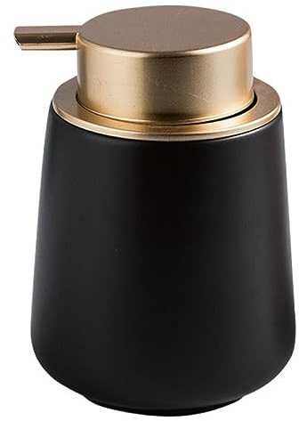 Simcat Keramik-Seifenspender mit Pumpe, multifunktionaler Handseifenspender, 13,5 Floz Seifenspender für Shampoo, Körperlotion, Seifenspender für Küche, Bad (Mattschwarz)