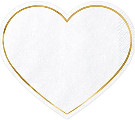 20 Servietten Herz Serviette Herzen Tischdeko Hochzeit Verlobung Kommunion Valentinstag Hochzeitstag Servietten Herz Gold Edel
