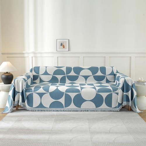 Ystyle Couvre Canapé, 180x230 CM, Jeté De Canapé Grande Taille, Housse De Canapé 1/2/3/4 Places, Jete De Canape, Universelle Protege Canape, Recouvre Canape Couverture Canape, Bleu