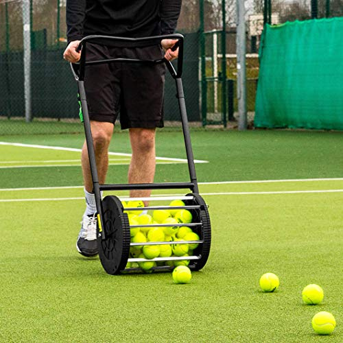 Vermont Tennis Ball Pick Up Equipment - Mower, Pick Up Tube, Ball Hopper & Carts - Effortless Tennis Ball Collection for Ultimate Court Maintenance (Roller Mower)